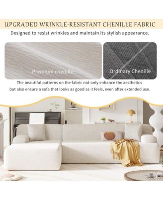 Modern Large L-Shape Modular Sectional Sofa for Living Room, Bedroom, Salon, 2 Piece Free Combination, Simplified Style