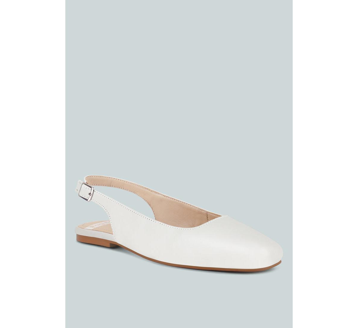 Sozani Genuine Suede Leather Slingback Flats - Fuchsia