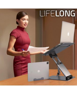 Ergonomic Adjustable Laptop Stand Portable Laptop Riser for Desk Fits MacBook