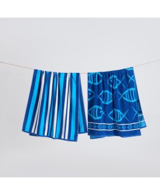 100% Cotton Jacquard 2 Pack Summer Beach Towels