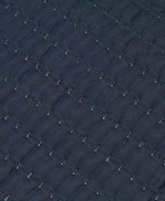 Detailed Channel Stitch Microfiber Quilt Set With Shams