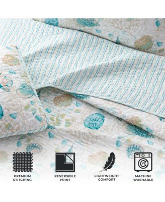 Coastal Microfiber Quilt Set With Shams
