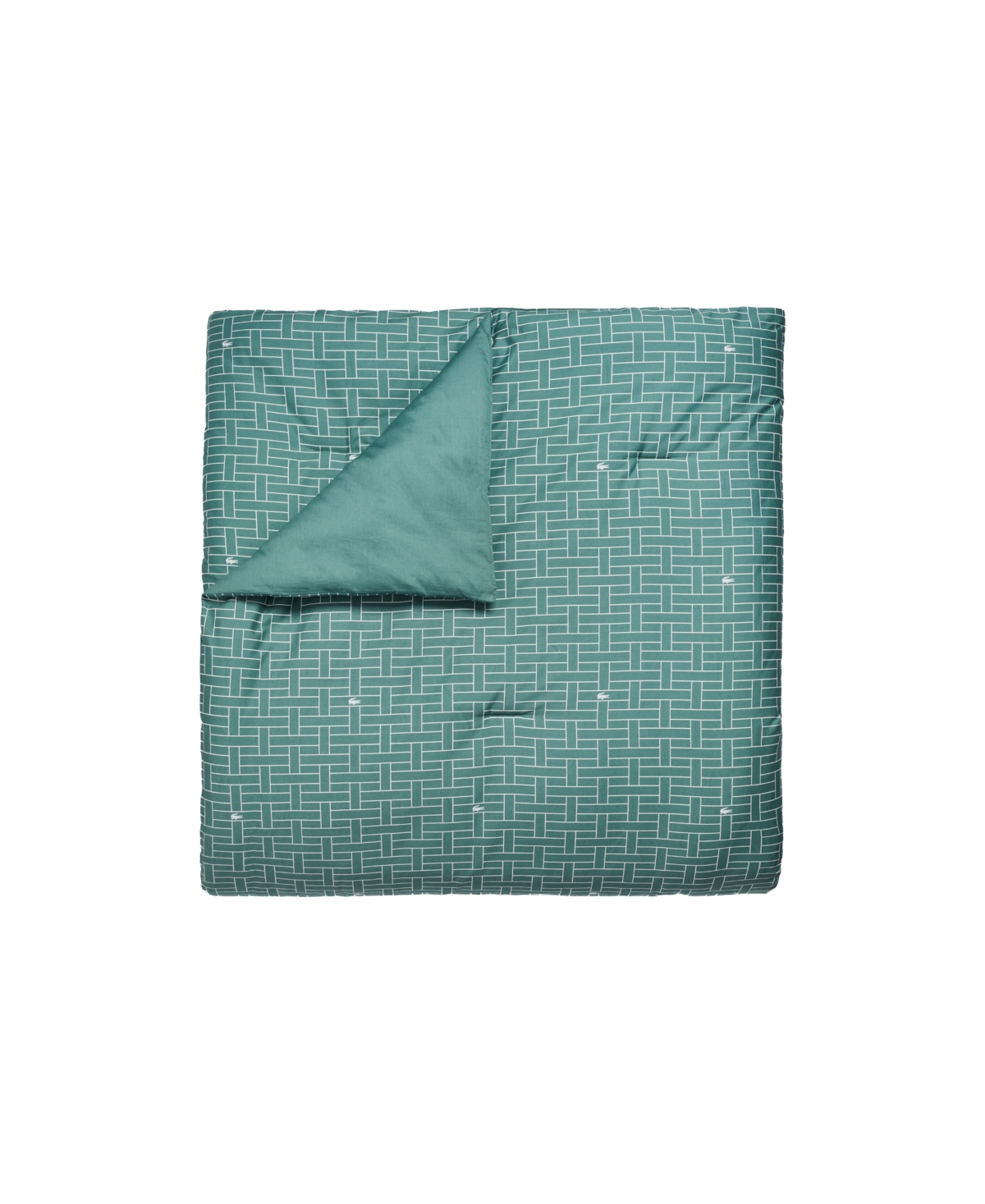 Lacoste Home Heritage Geo Cotton 3-pc. Comforter Set, Full/queen In Green