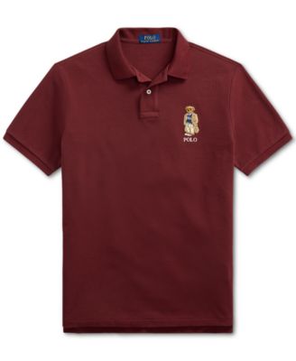 Men's Custom Slim Fit Bear Mesh Polo Shirt