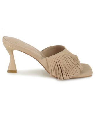 Women's Darby Fringe Slip On Dress Sandals