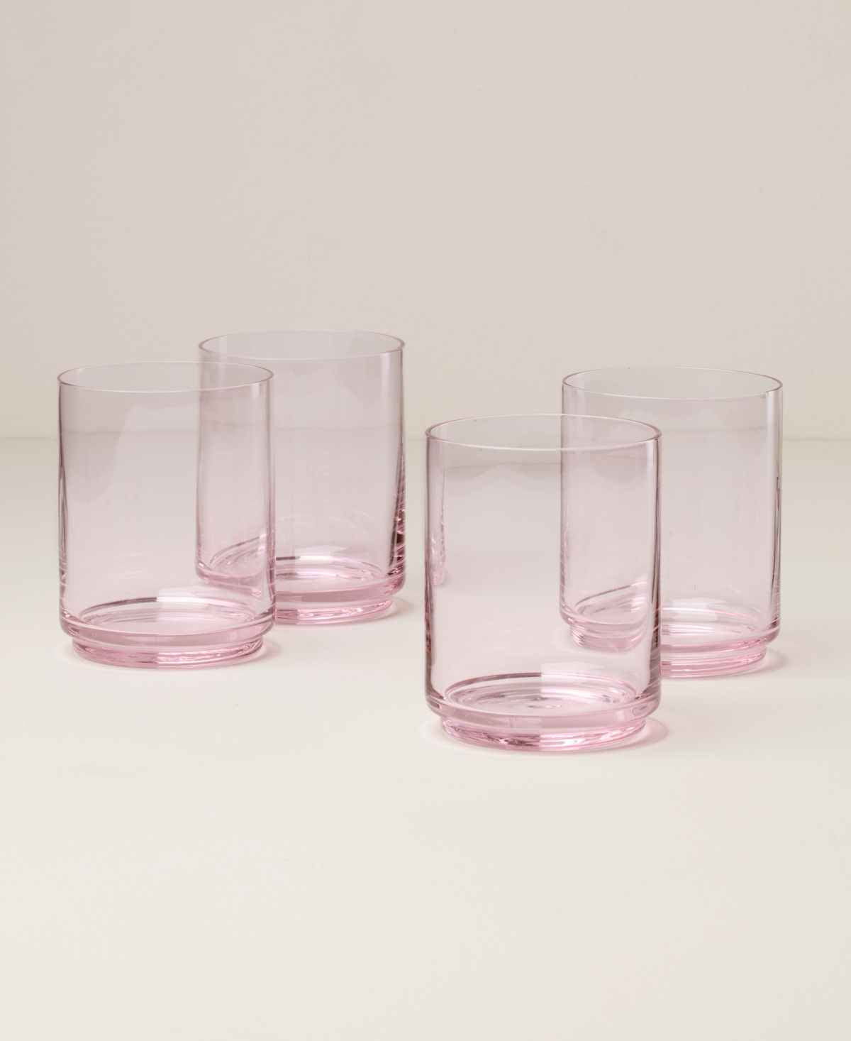 Lenox Tuscany Classics Stackable Short Glasses, Set Of 4 In Pink