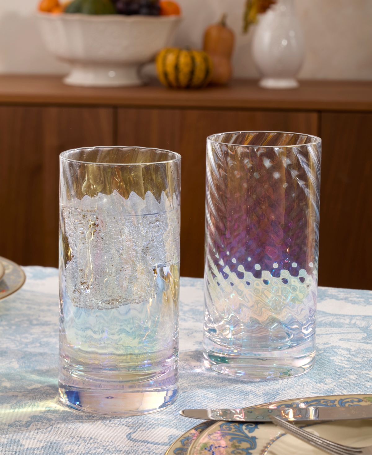 Lenox Tuscany Classics Iridescent Highball Glasses, Set Of 4 In Clear