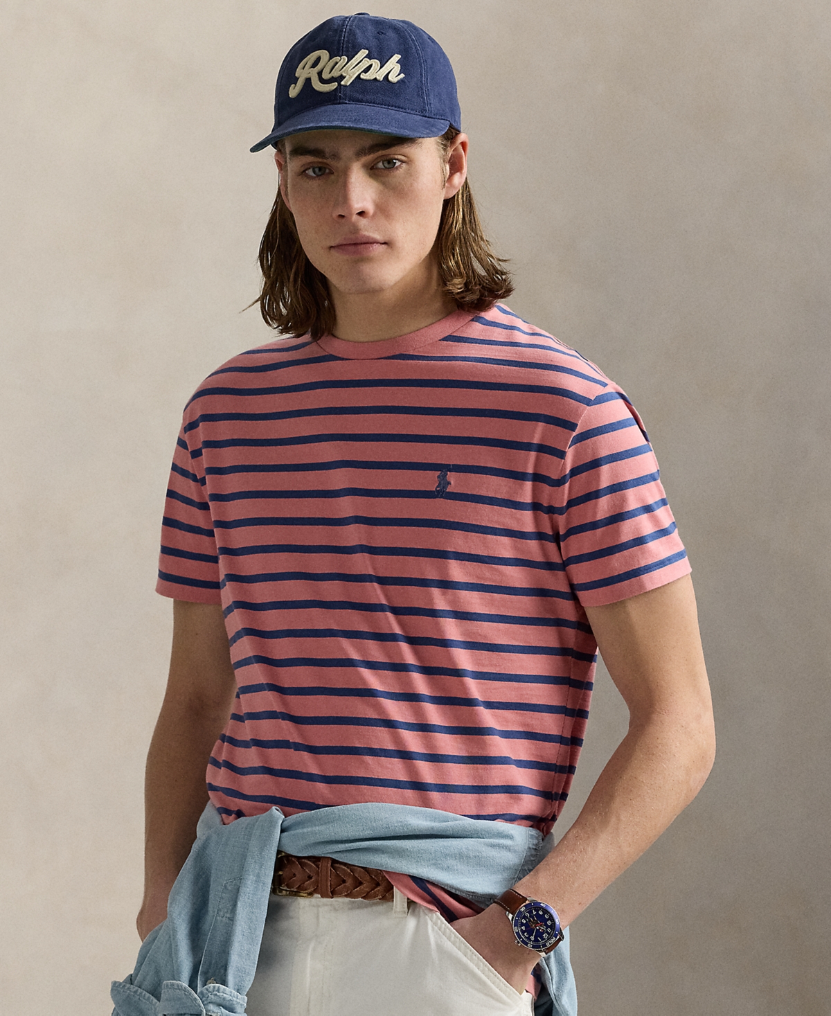 Polo Ralph Lauren Men's Classic-fit Striped Cotton Jersey T-shirt