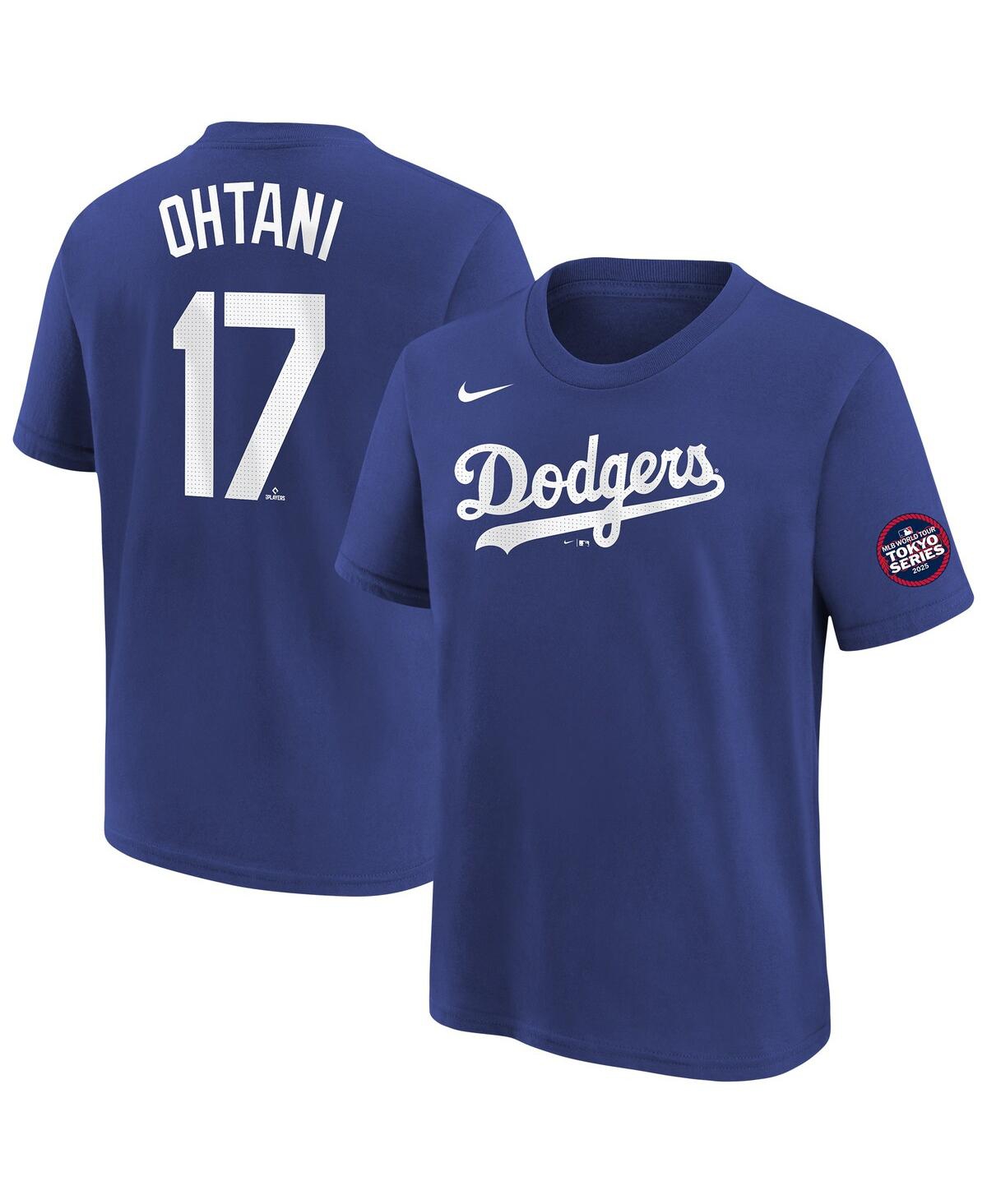 Nike Big Boys And Girls Shohei Ohtani Royal Los Angeles Dodgers Name Number T-shirt In Royal