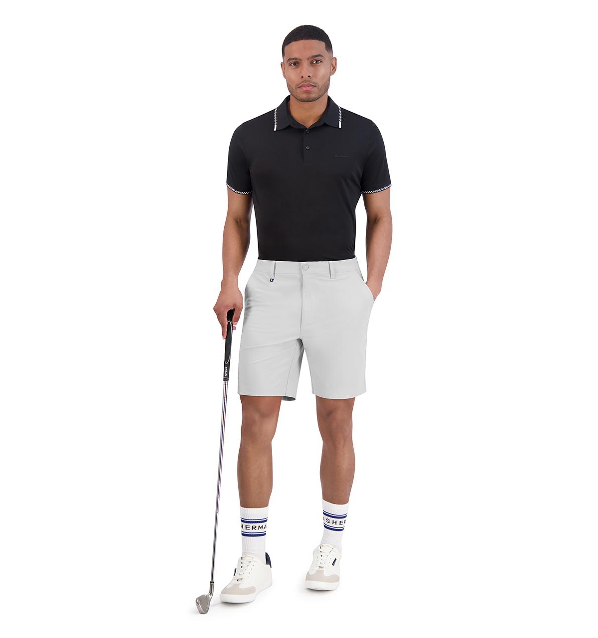 Ben Sherman 4way Stretch Tech Shorts In Light Gray