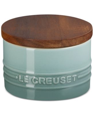 Le Creuset - Stoneware Signature Salt Cellar with Wood Lid, 7-Oz.