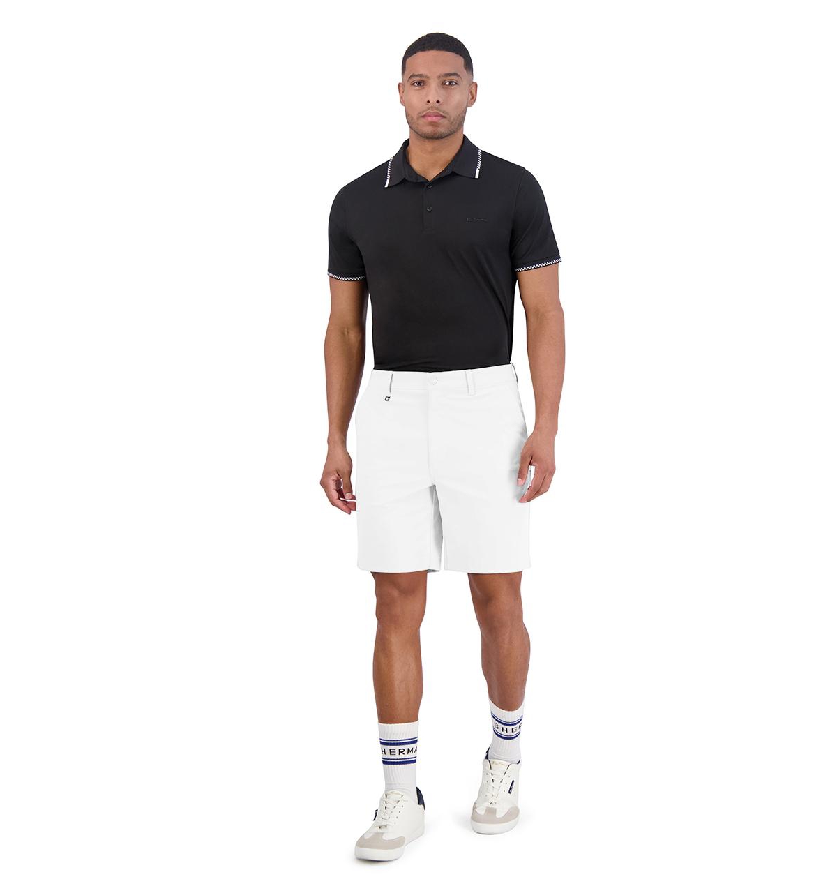 Ben Sherman Men's Golf 4-way Stretch Tech Shorts In White