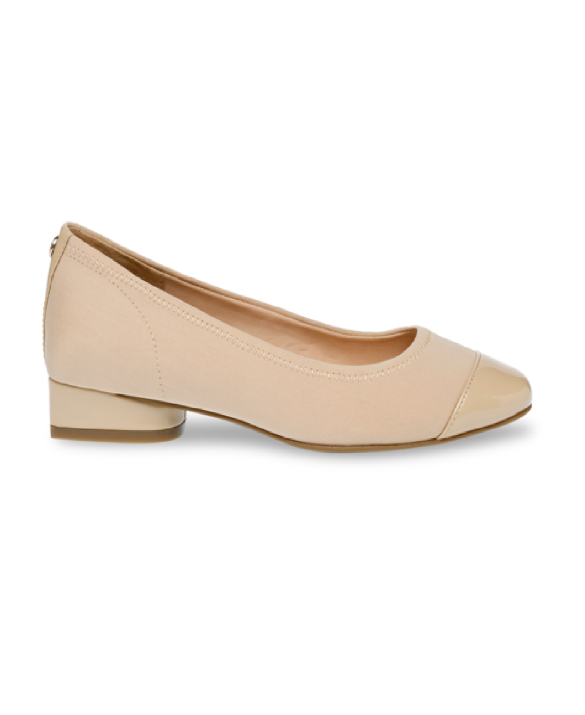 Shop Anne Klein Women's Carlie Almond Toe Ballet Flats In Nude
