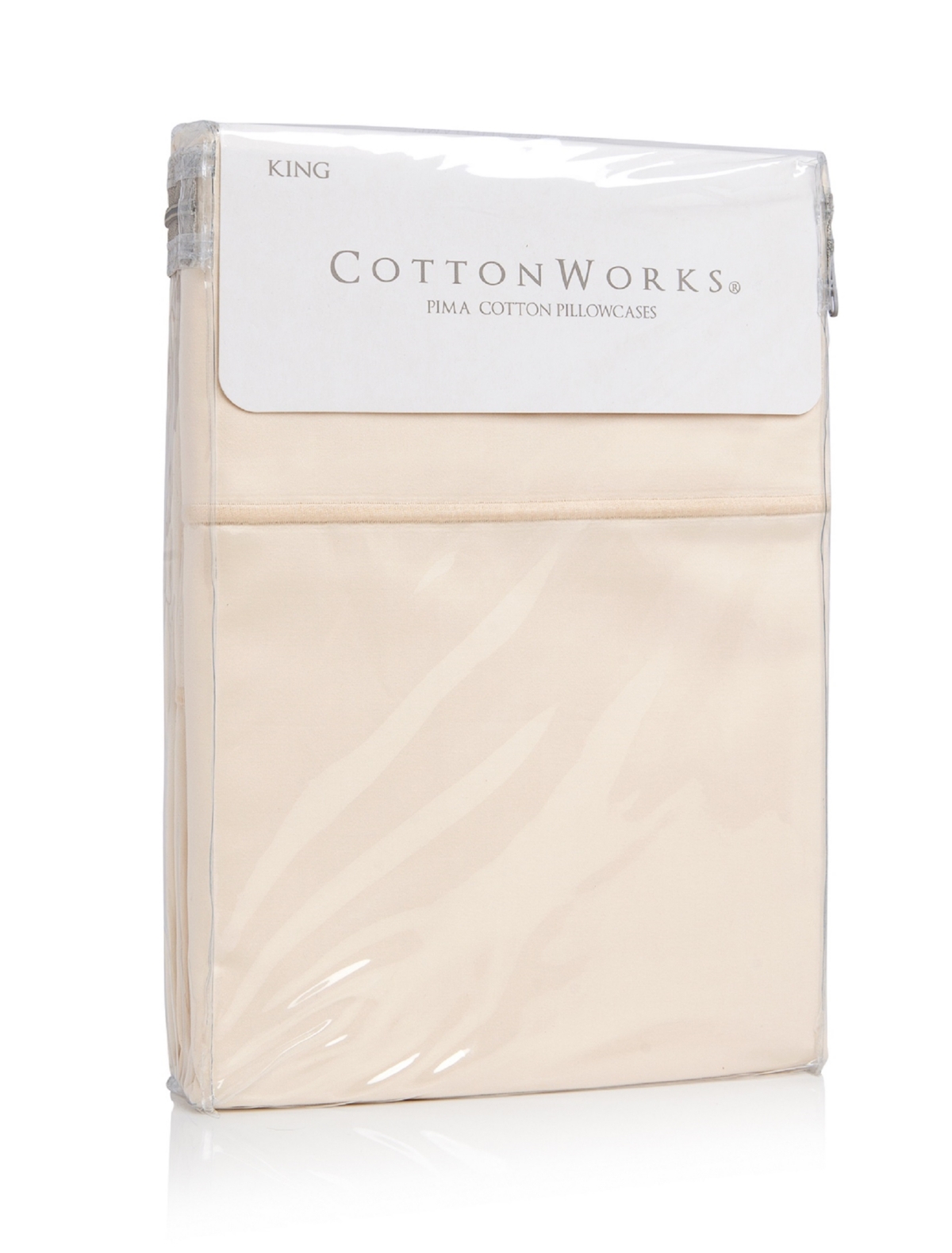 Cottonworks 1000 Thread Count Pima Cotton Pillowcase Pair In Ivory
