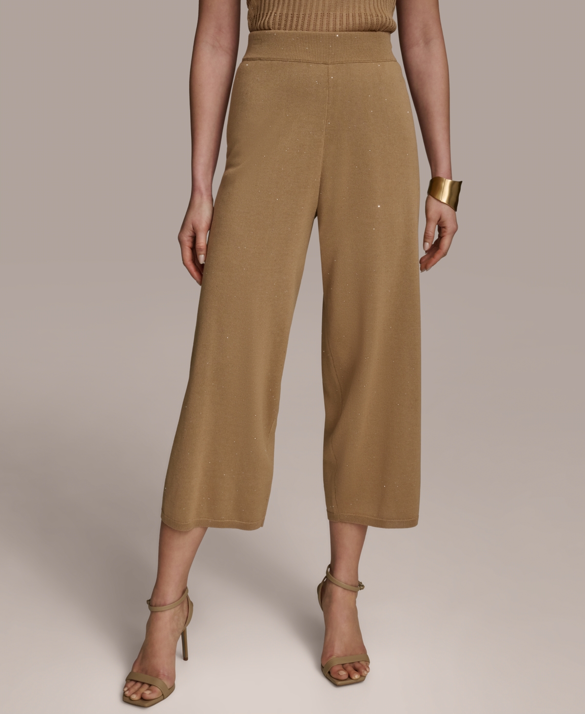 Shop Donna Karan Women's Pull-on Knit Pants In Hazelnut