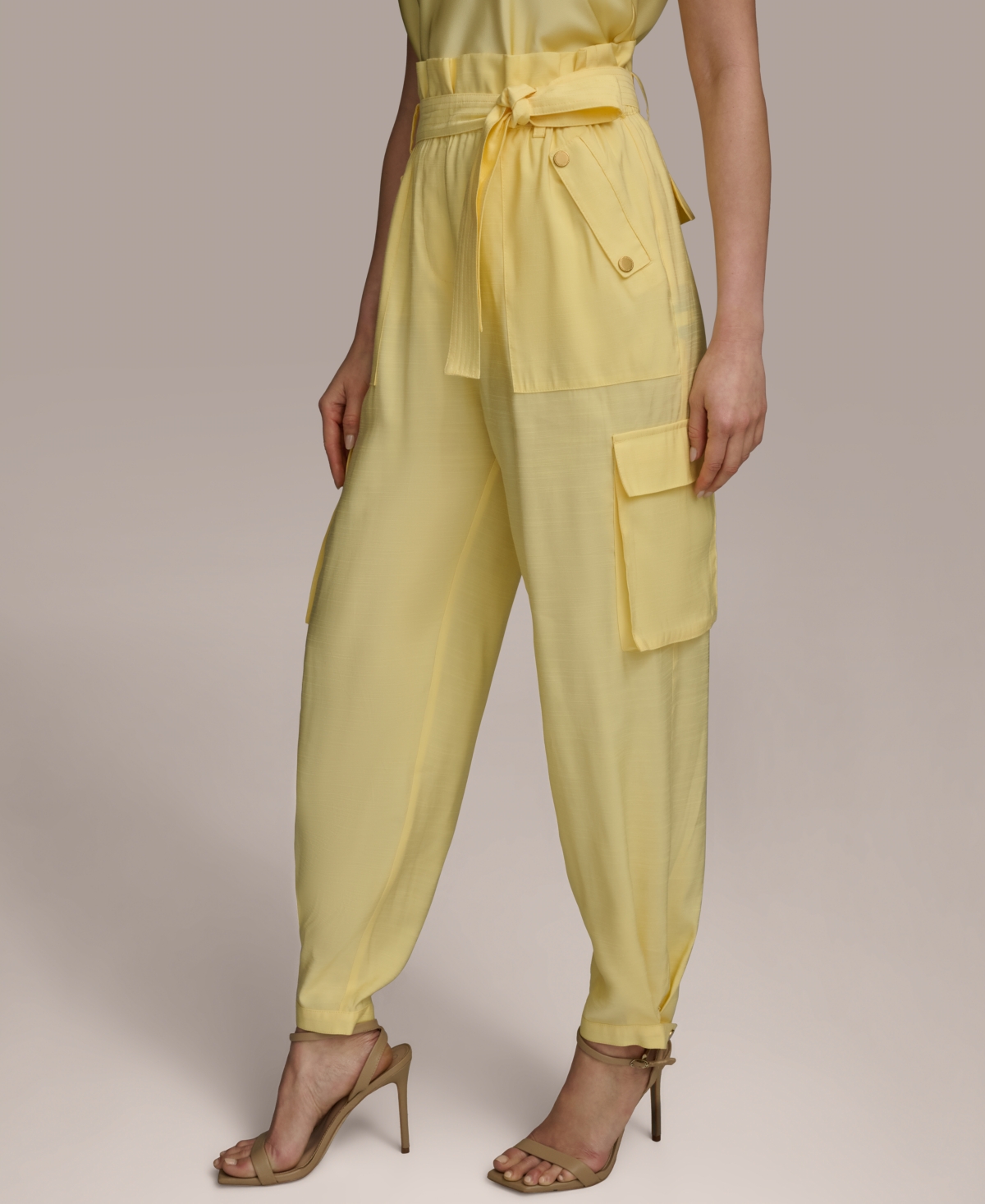 Donna Karan Women's Belted Cargo Pants In Panna Cotta