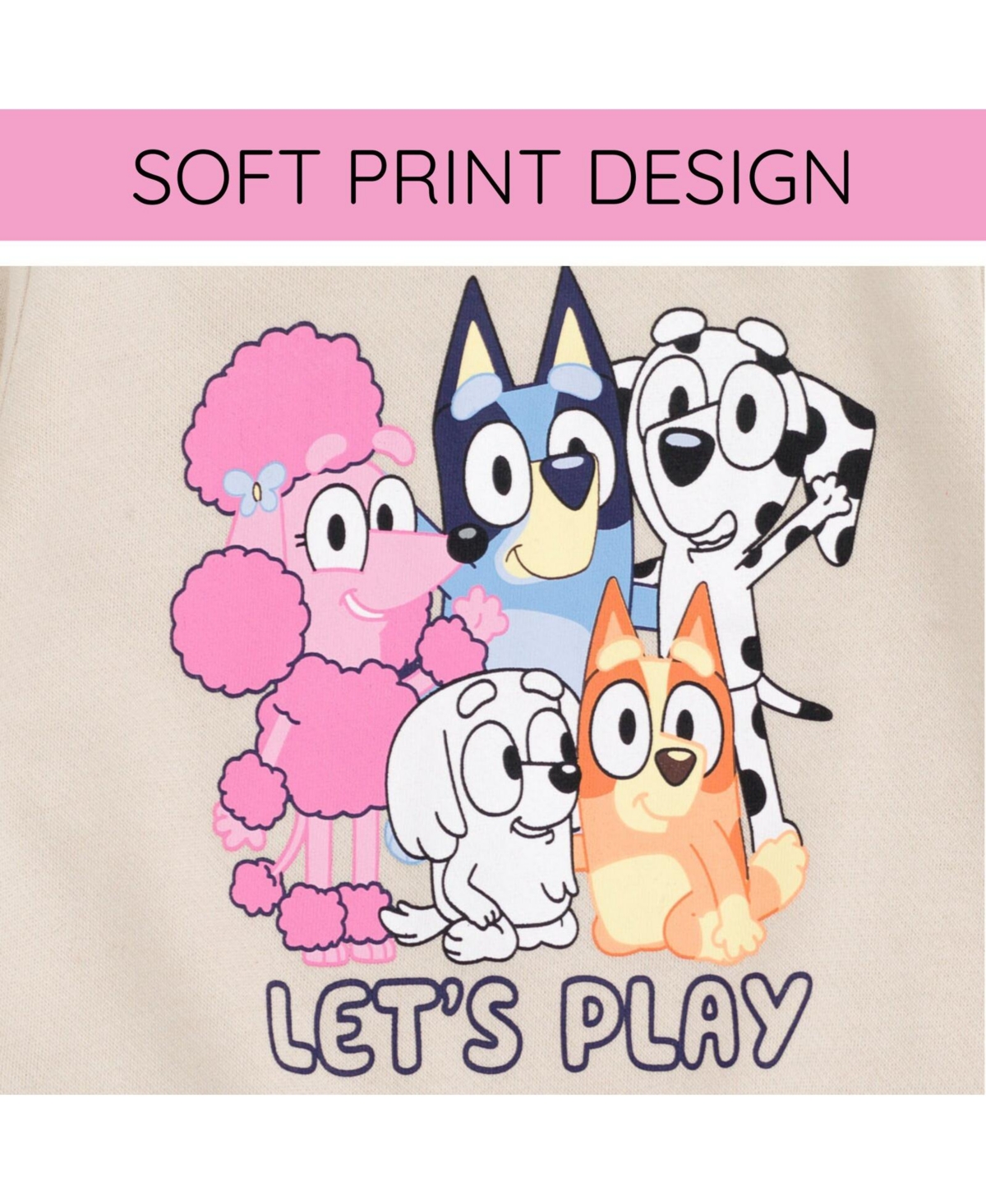 Bluey Toddler Boys Fleece Sweatshirt and Jogger Pants Outfit Set to