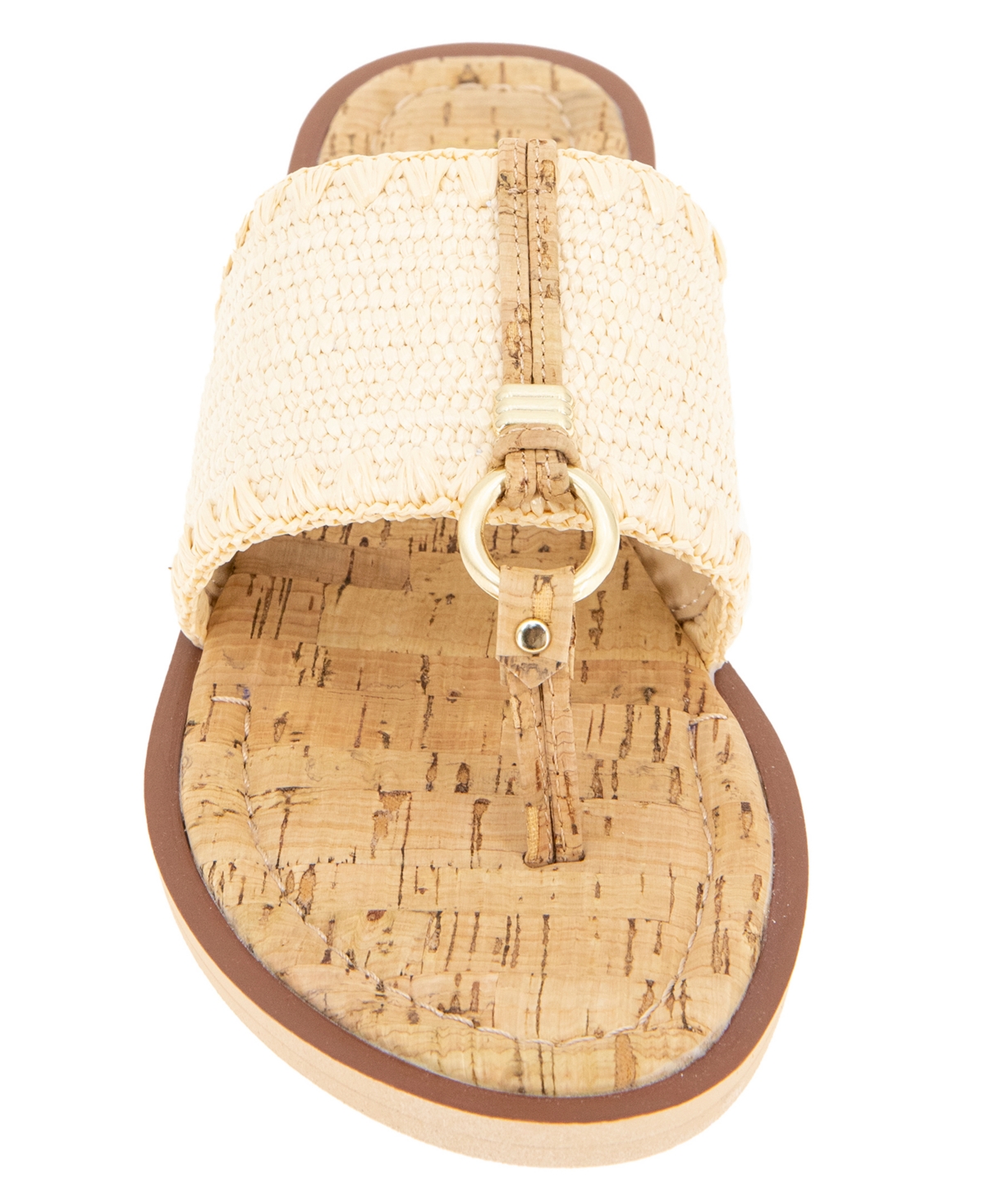 Kenneth Cole Reaction Women's Sabriya Slide Flat Sandals In Natural Raffia