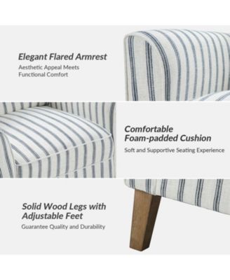 Upholstered Warren Armchair with Solid Wood Legs