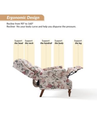  Standard Size  Variety Fabric Options  Manual Recline, Traditional Style  Alexander Recliner Chair