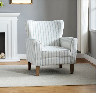 Upholstered Warren Armchair with Solid Wood Legs