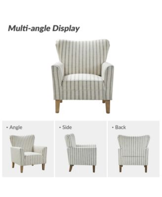 Upholstered Warren Armchair with Solid Wood Legs