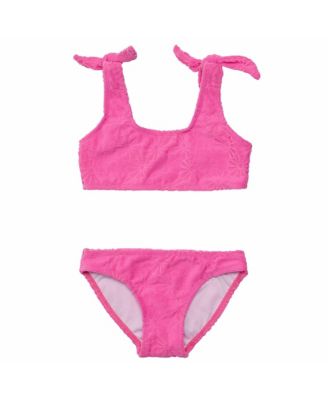 Little Girls Bubblegum Bloom Crop Bikini