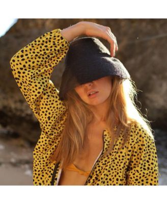 Naomi Jute Clochet Straw Hat in Black