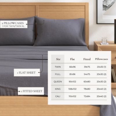 Linery & Co Cotton Blend Flannel Sheet Set