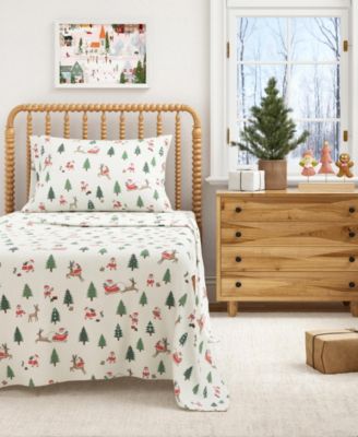 Ultra-Soft Turkish Cotton Flannel Christmas Print Sheet Set