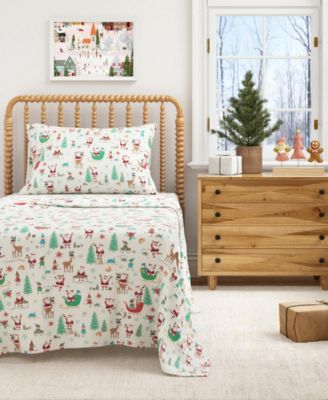 Ultra-Soft Turkish Cotton Flannel Christmas Print Sheet Set