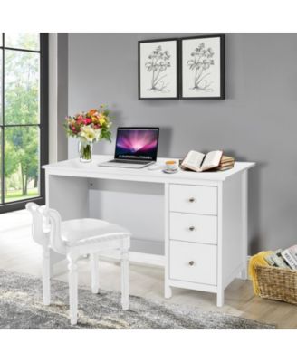 3-Drawer Home Office Study Computer Desk with Spacious Desktop