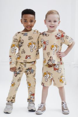 Toddler Boys Waffle Knit T-Shirt and Shorts Outfit Set