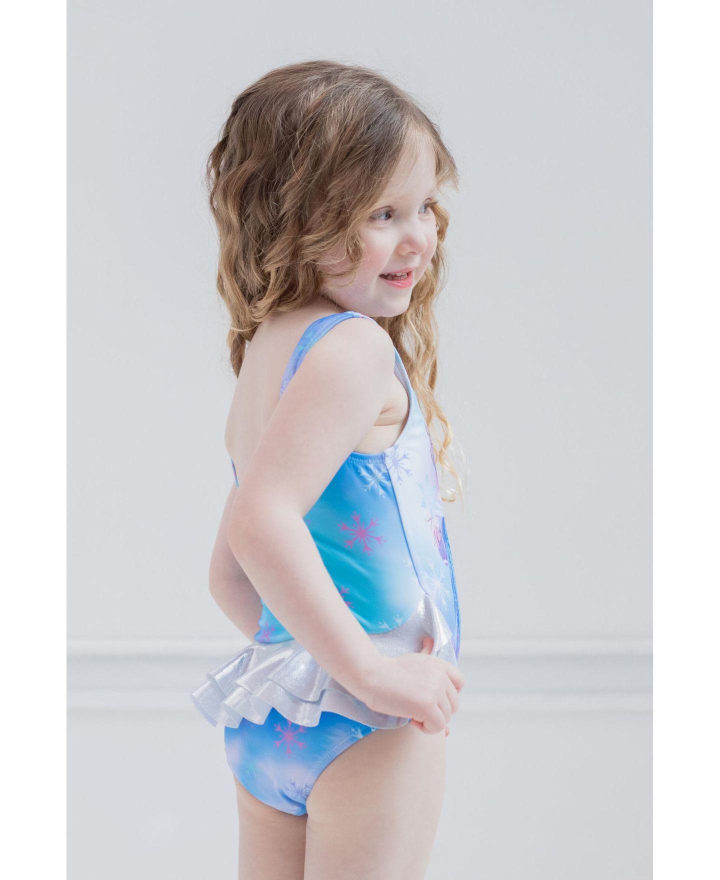Купальник Toddler Swimwear, без рукавов — Frozen, цвет: Elsa Anna Watercolor — фото 3