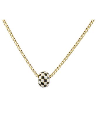 Jen Enamel Checker Necklace