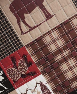 Rustic Woodland Reversible Microfiber Quilt Set with Shams