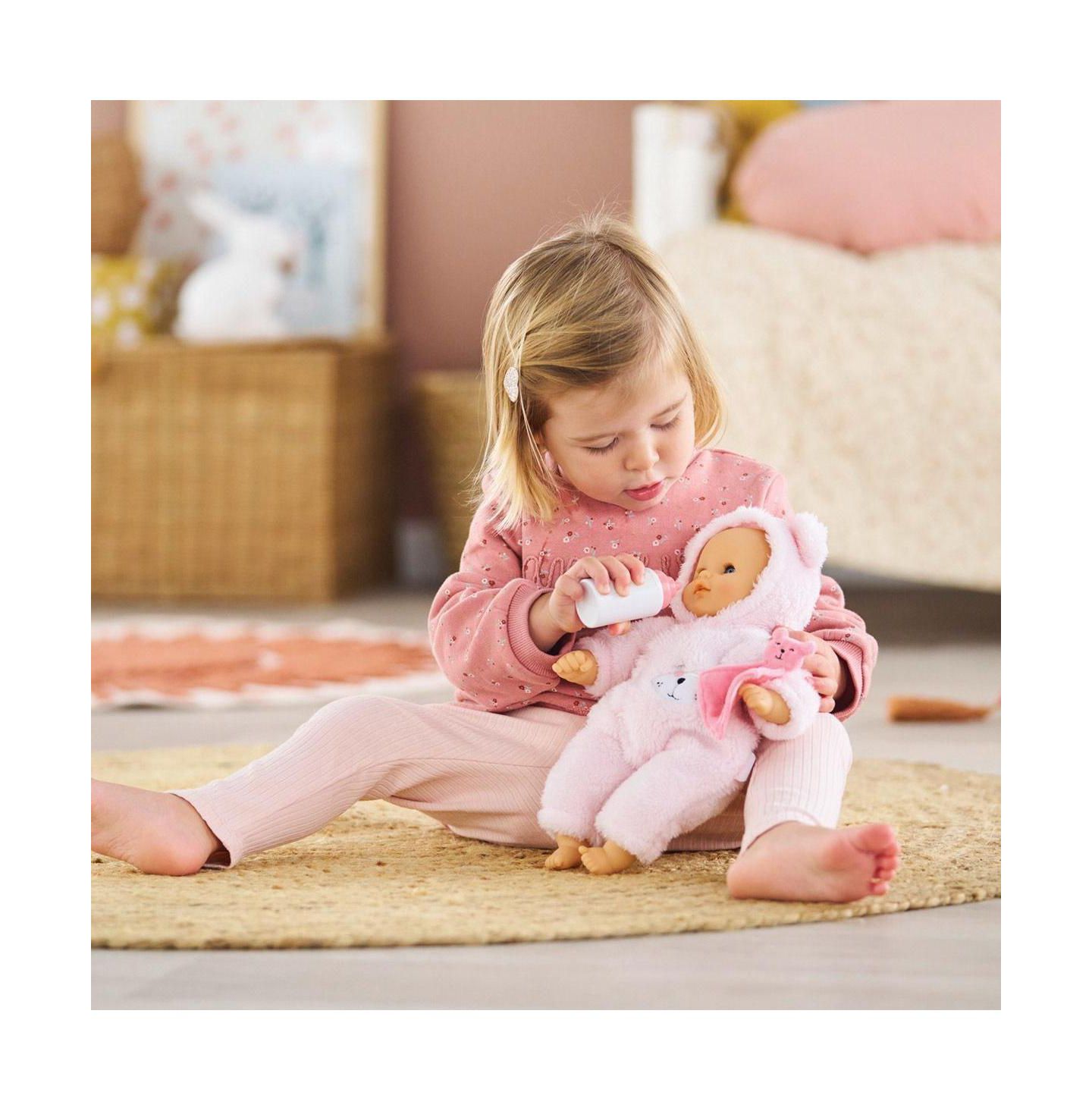 Детская кукла Corolle Bebe Calin Teddy Bear 12" Doll, цвет: Розовый — фото 2