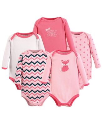 Luvable Friends Baby Girls Everyday Cotton All-In-One Garment with Long Arms - Foxy 26$