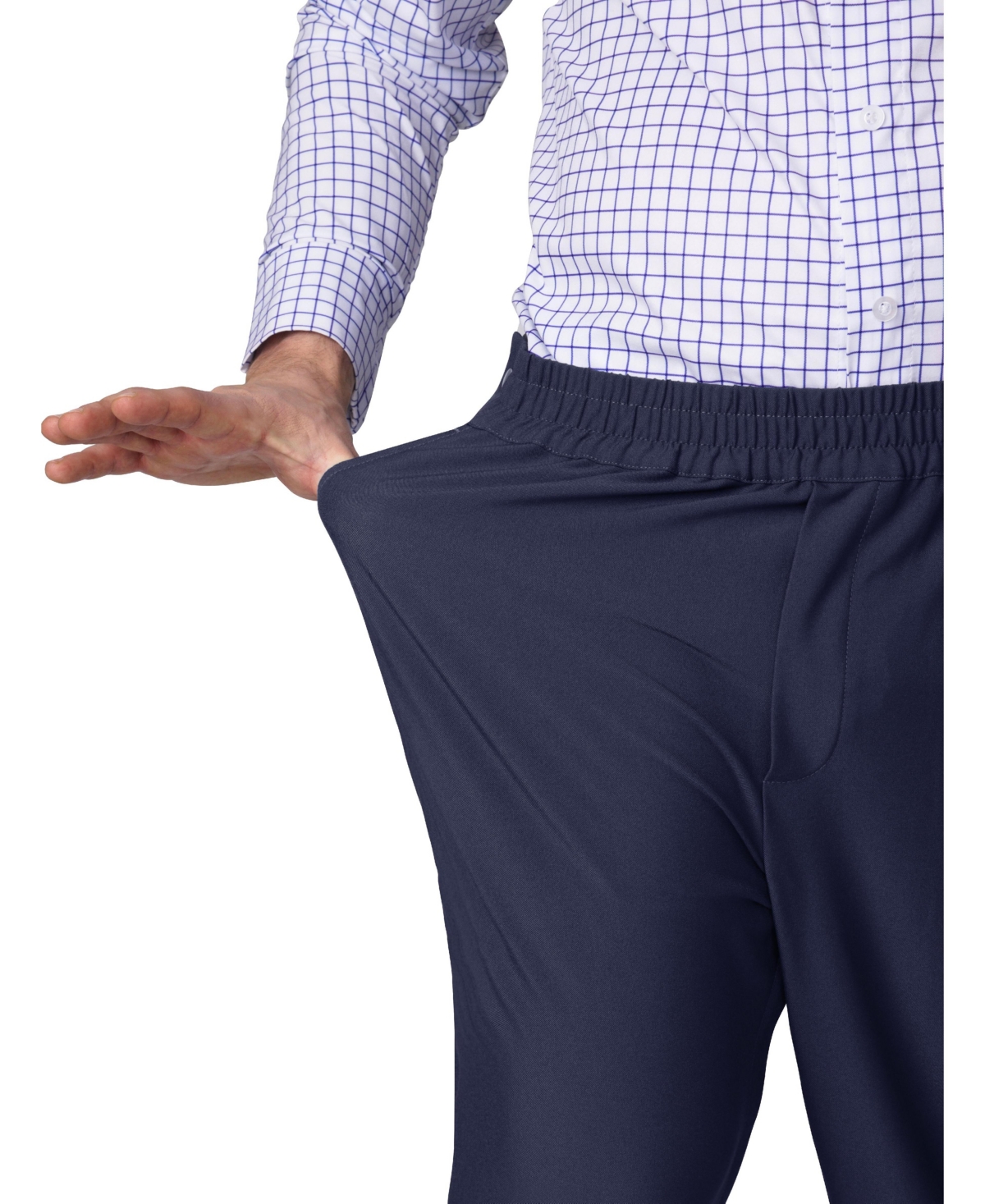 Joe & Bella Men's Carezips Adaptive Three-zipper Adaptive Pants. In Dark Navy