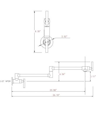 Pot Filler Faucet Wall Mount