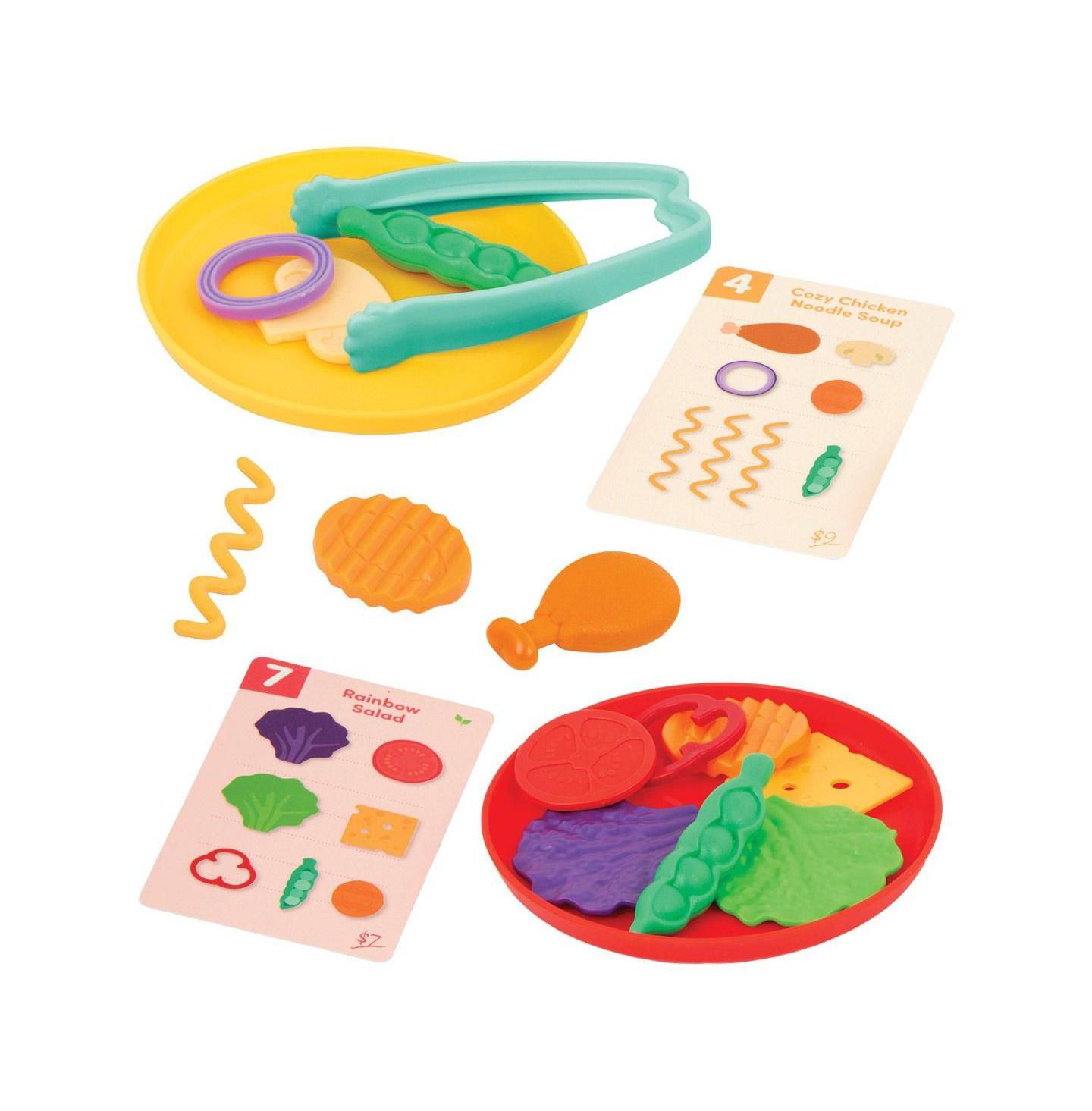 Детские игрушки Battat Stir & Sort Food Court Fine Motor 102-Piece Play Food Set, Ages 3+, цвет: Разноцветный — фото 3
