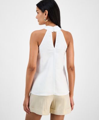 Women's Linen-Blend Halter Top, Exclusively at Macy's