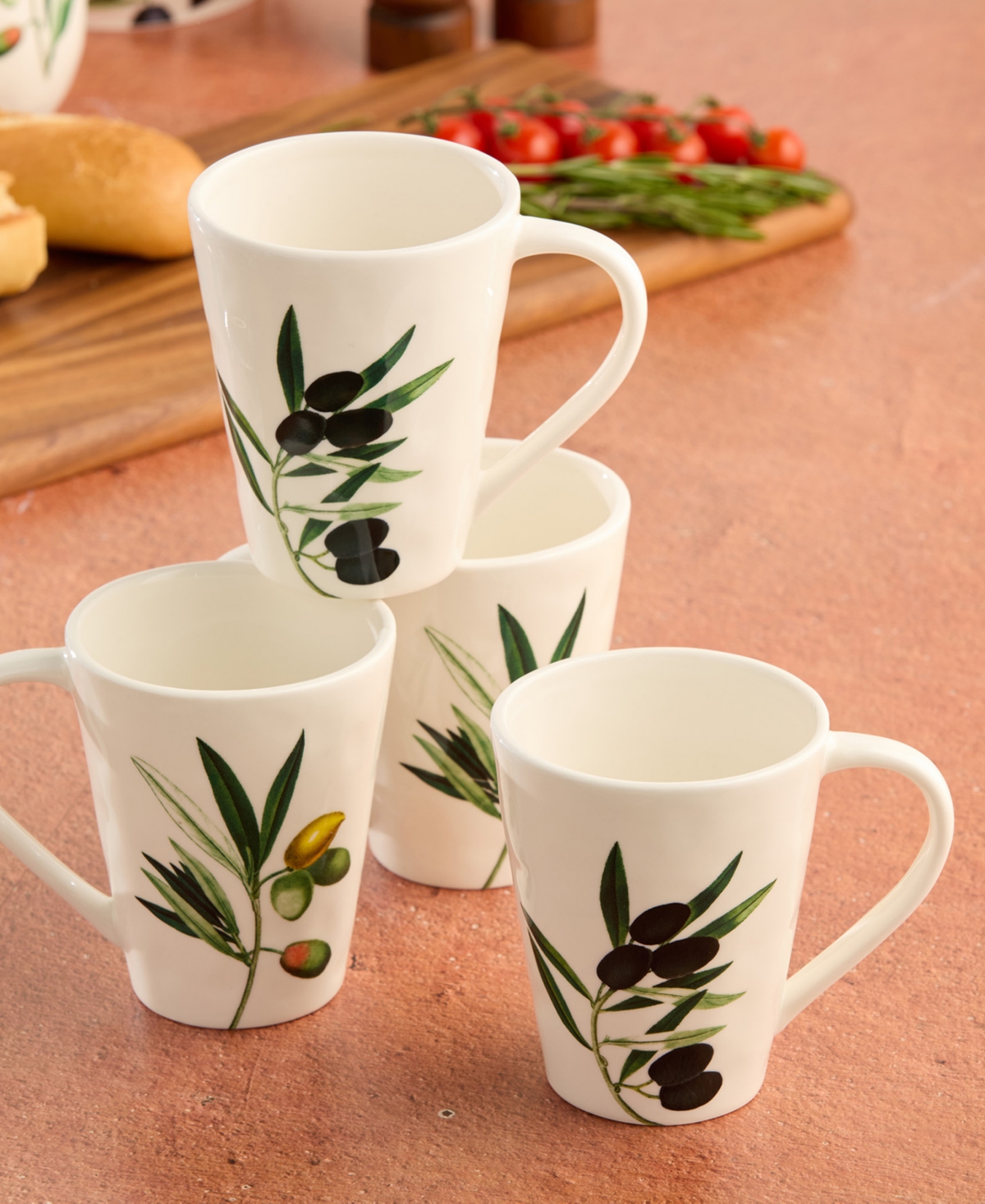 Certified International Olivia Set Of 4 Mugs In Multi