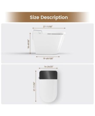 Smart Toilet, Auto Flush, Heated Seat, Tankless One-Piece Toilets For Bathrooms