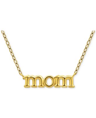 Giani Bernini - MOM Pendant Necklace in 18k Gold-Plated Sterling Silver (also in Sterling Silver), 16" + 2" extender