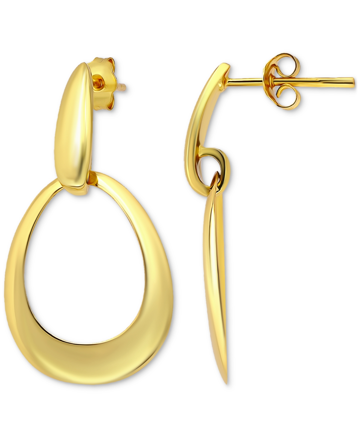 Giani Bernini Oval Doorknocker Drop Earrings, Set In Sterling Silver Or 18k Gold-plated Sterling Silver Exclusivel