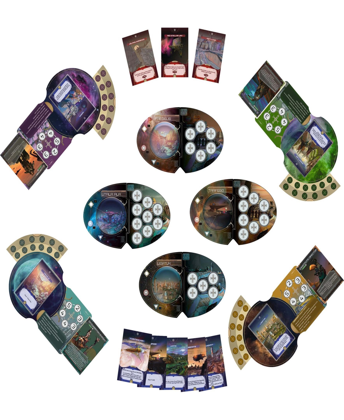 Surfin Meeple Galactic Renaissance Strategy Board Game In Multi