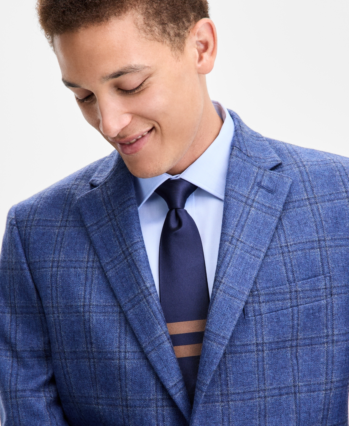 Tommy Hilfiger Men's Modern-fit Wool Th-flex Stretch Suit Separates Jacket In Blue