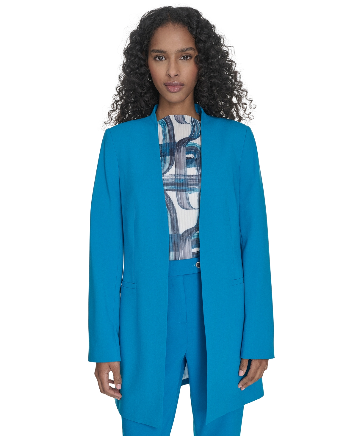 Calvin Klein Women's Open-front Jacket In Corsica
