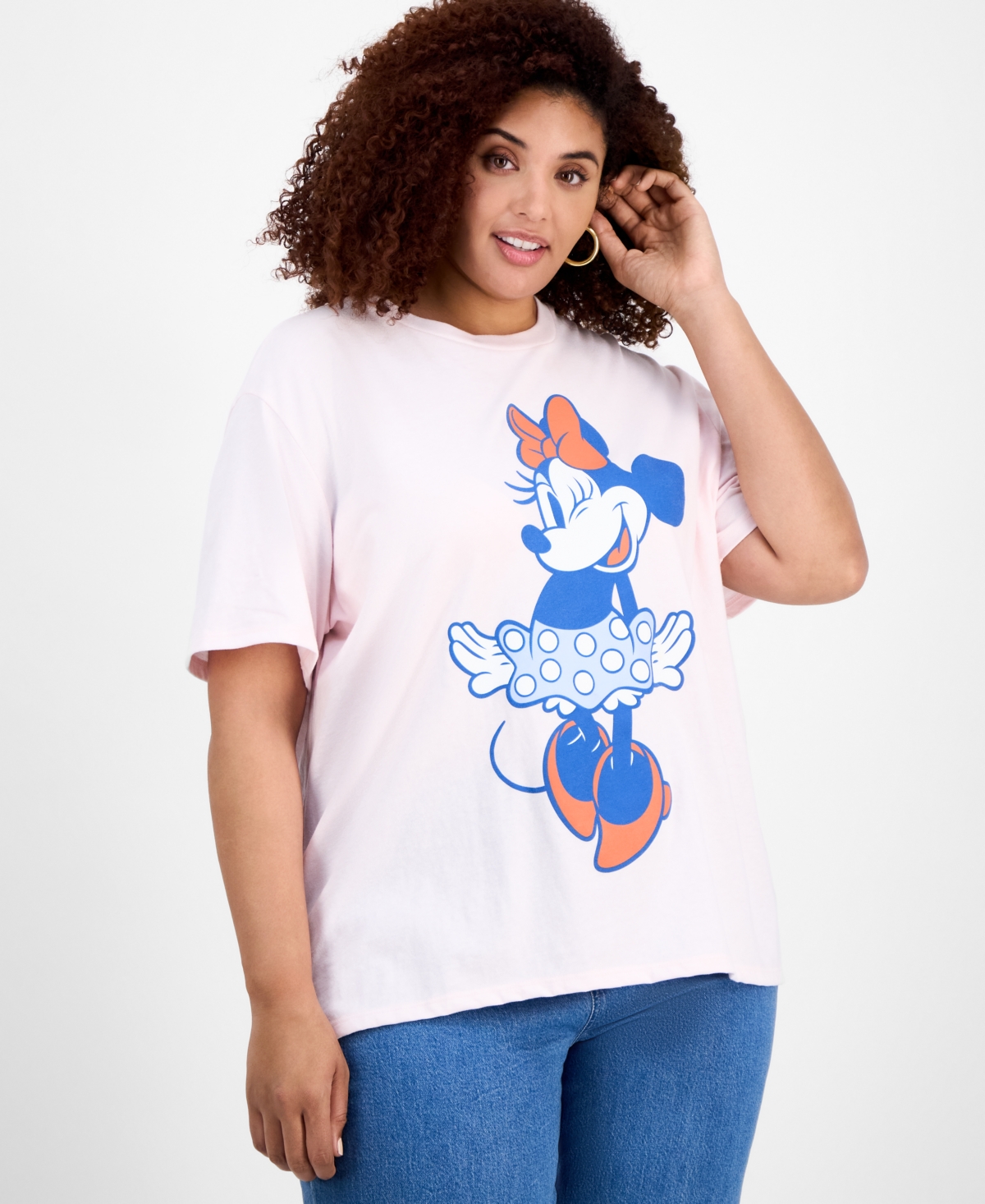 Trendy Plus Size Minnie Mouse Crewneck Tee - Tender Touch
